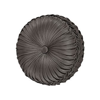 Five Queens Court Antonia Mink Tufted Round Decorative Throw Pillow