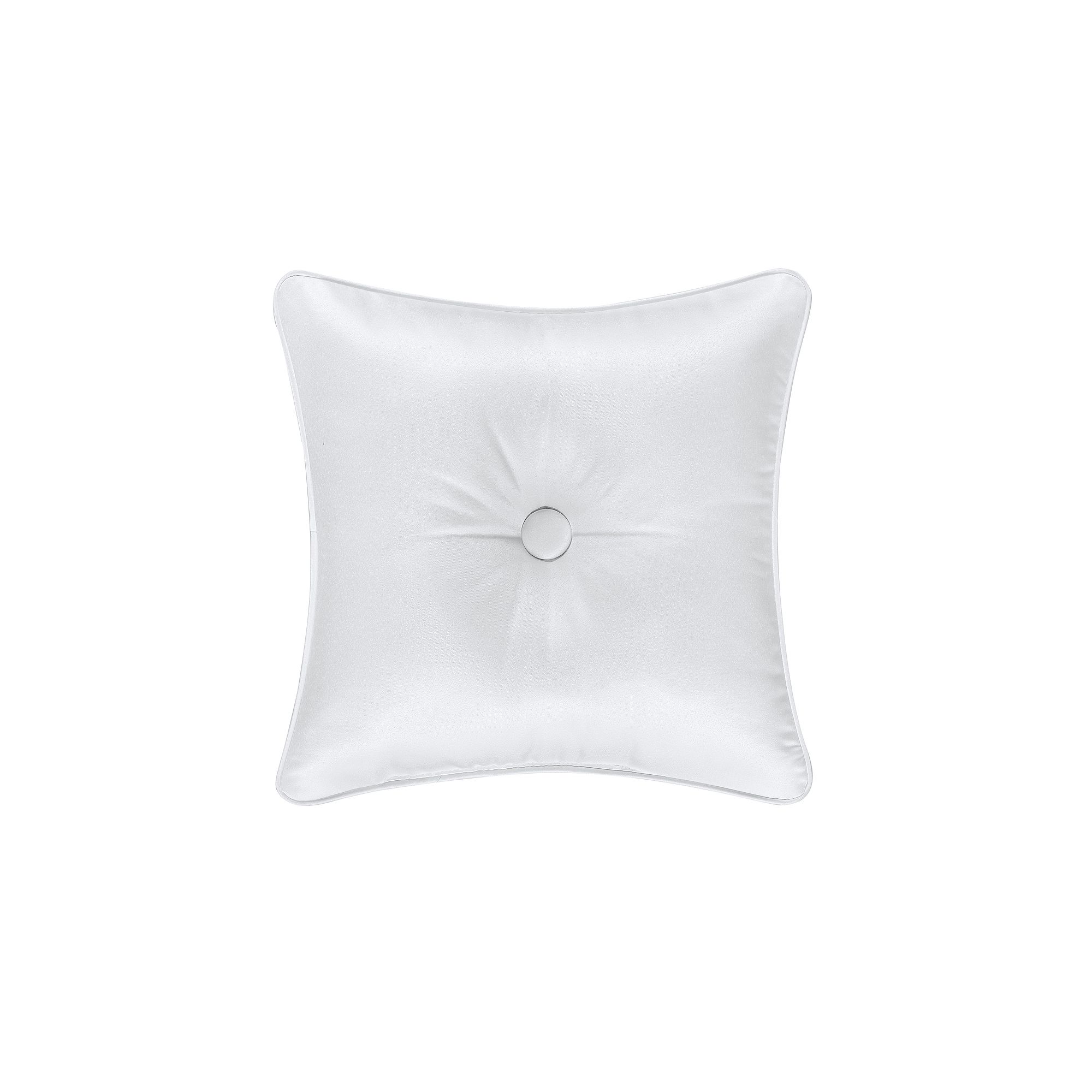 Five Queens Court Antonia White 16 Square Decorative Throw Pillow