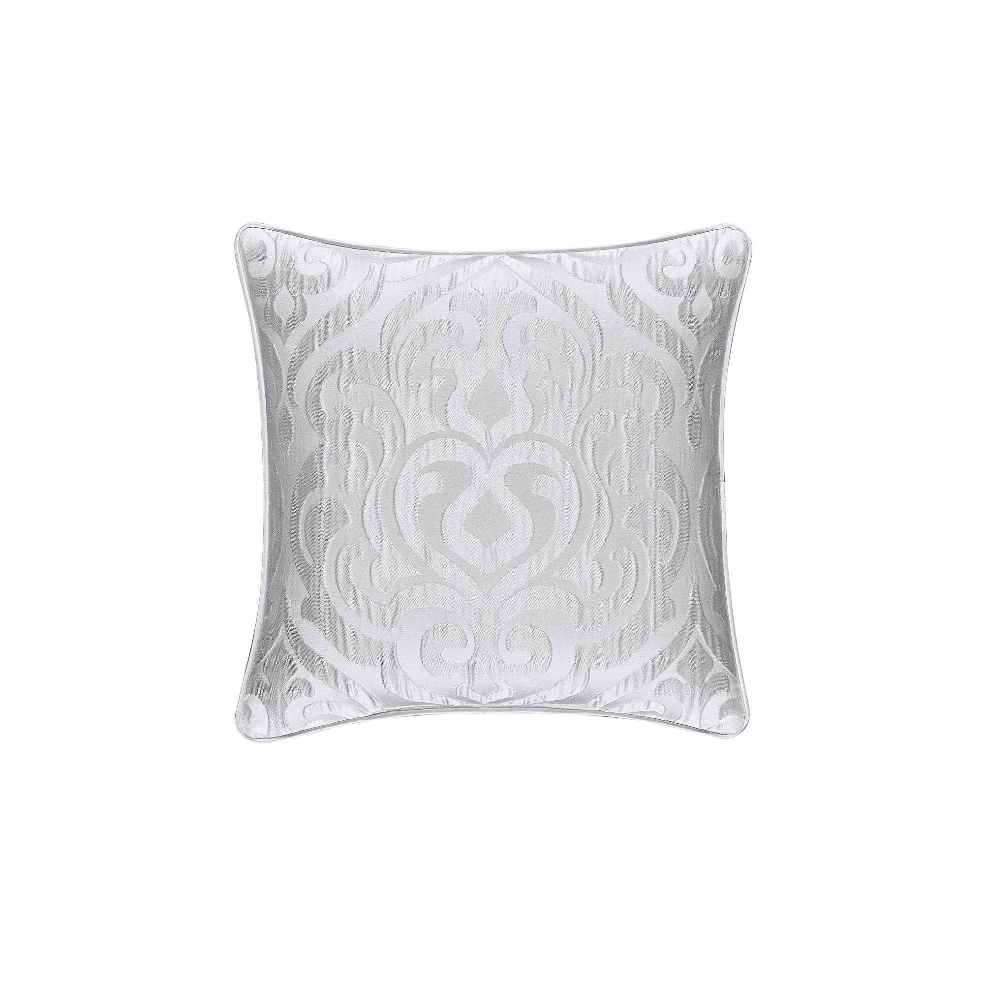 Five Queens Court Antonia White 18 Square Decorative Throw Pillow