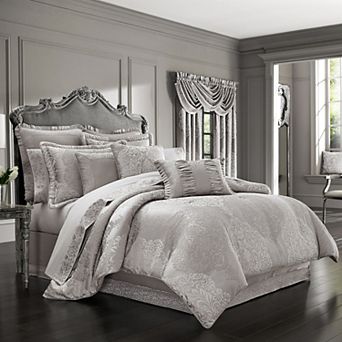 Five Queens Court Lambert Silver 4 pc Comforter Set