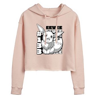 Juniors' Pokemon Eeevee Cropped Hoodie