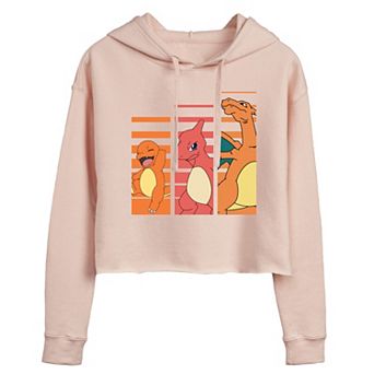 Juniors' Pokemon Charmander Cropped Graphic Hoodie