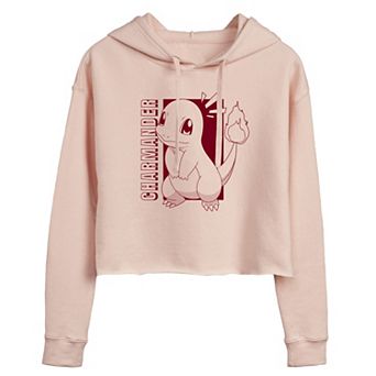Juniors' Pokemon Charmander Cropped Graphic Hoodie