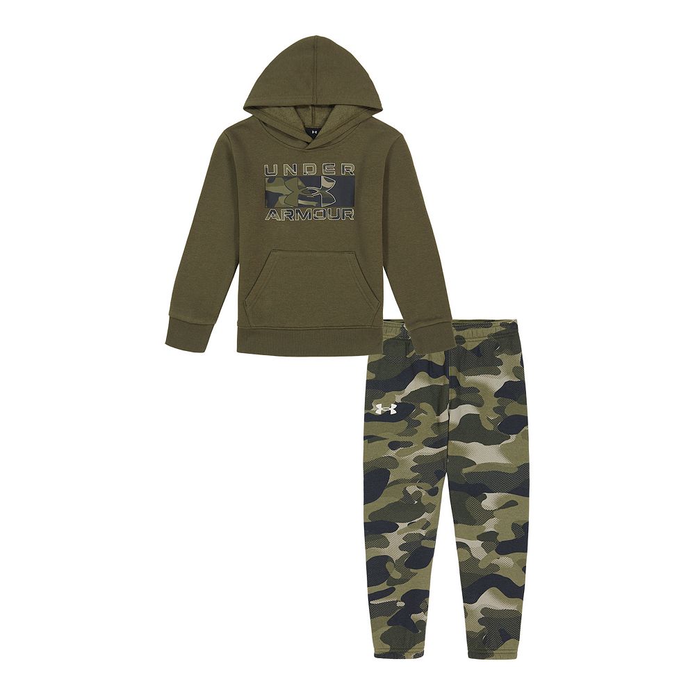 Under Armour boys shirt, jacket, hoodie, pants bundle 9 pieces orange Camo shops hunt