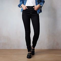 LC Lauren Conrad Jeans Womens 14 Blue Button Up Fly - Depop