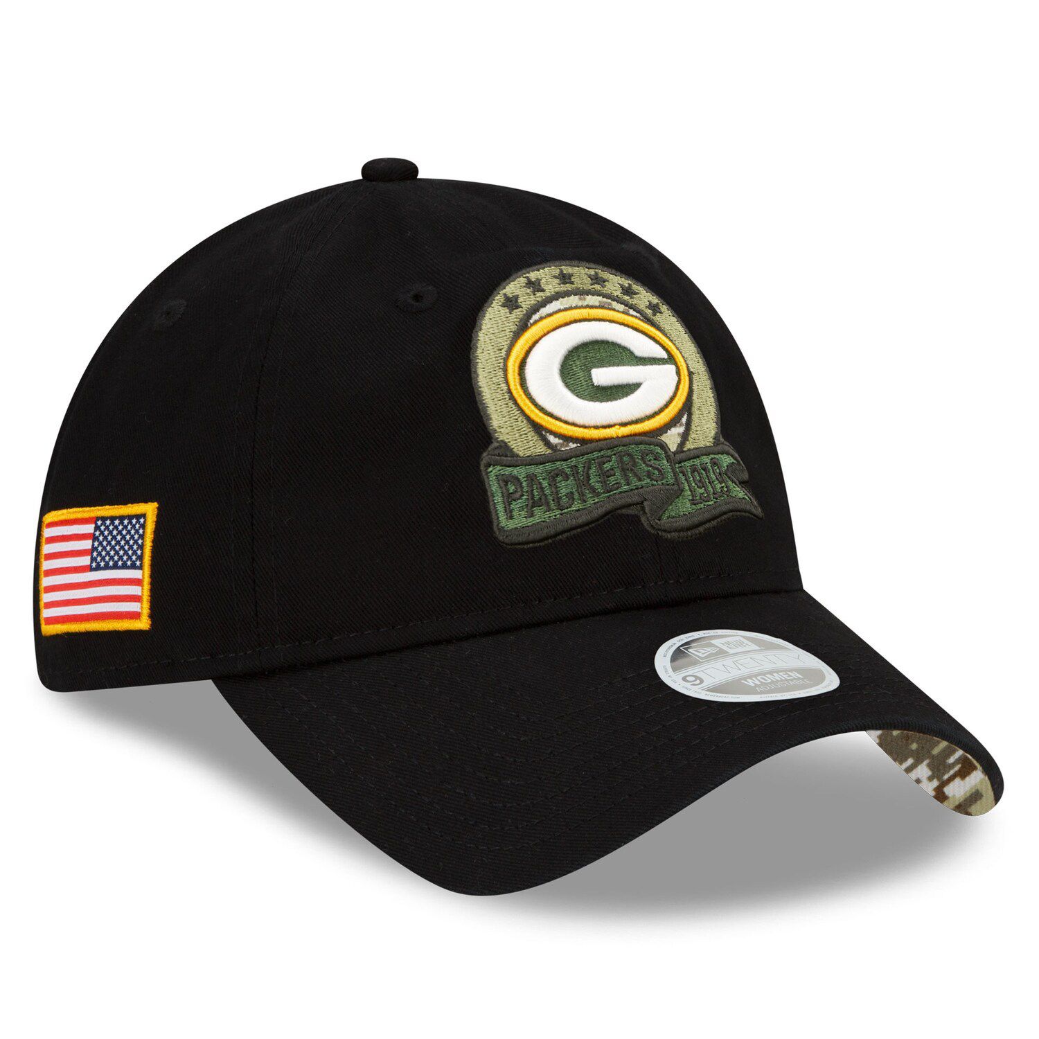 New Era Men's New Era Green/Natural Green Bay Packers Loyal 9TWENTY Trucker  Hat