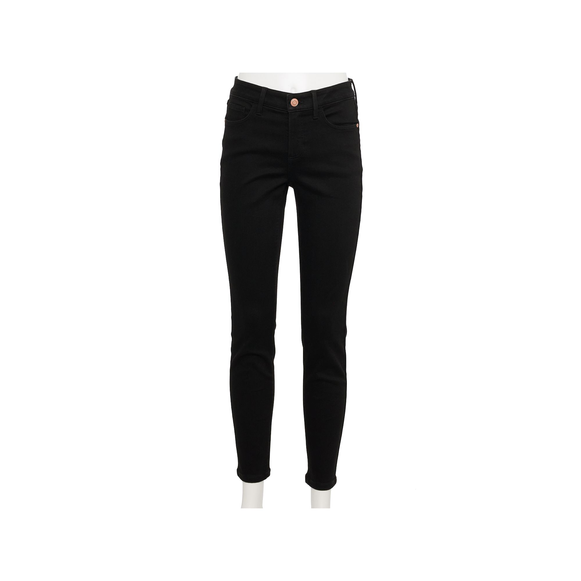 Womens LC Lauren Conrad Midrise Skinny Jeans, Size: 18 Tall, Black