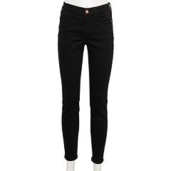 LC Lauren Conrad, Pants & Jumpsuits, Lc Lauren Conrad Leggings Mid Rise  Skinny Jersey Black Polka Dots Small