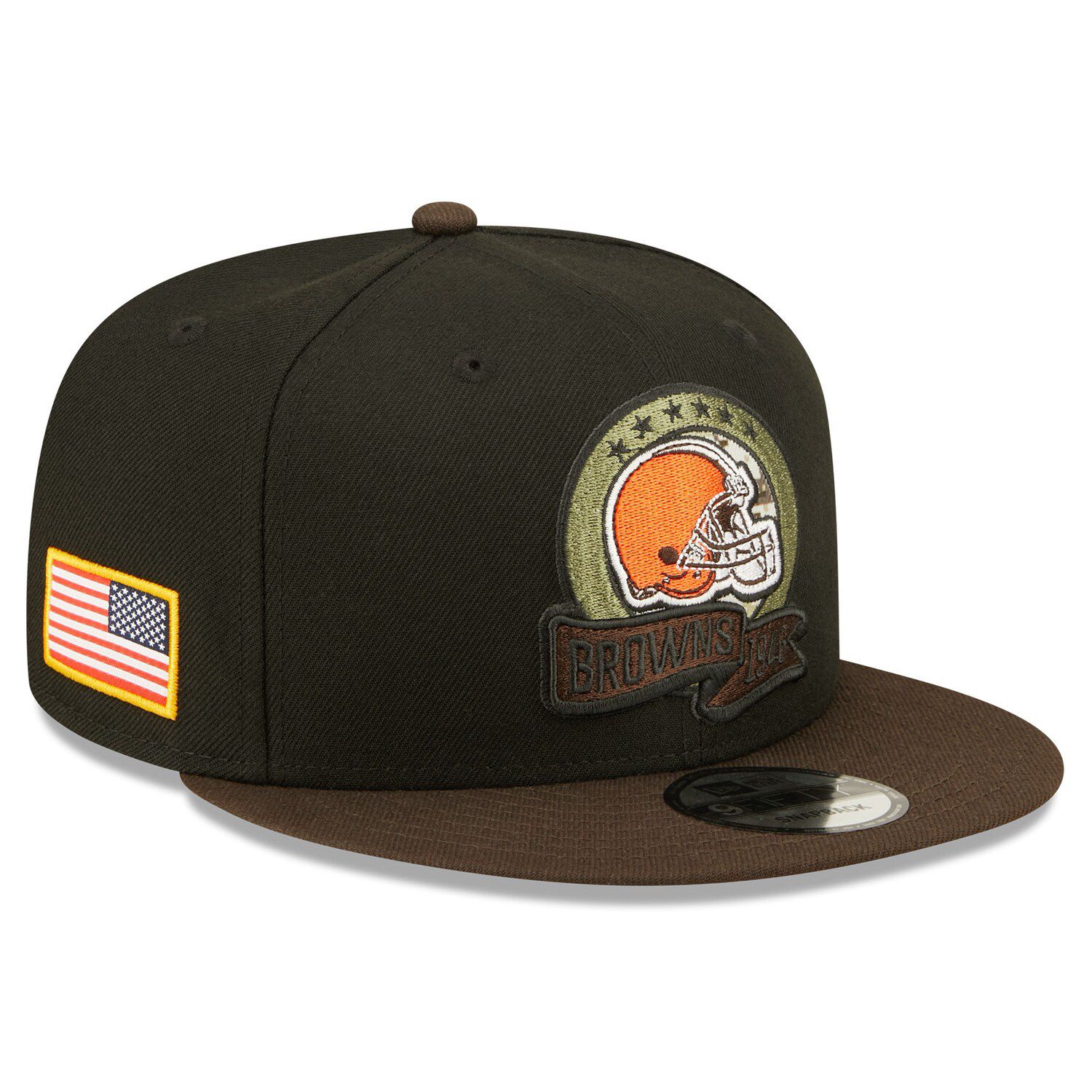 Youth New Era Black/Brown Cleveland Browns 2022 NFL Draft 9FIFTY Snapback  Hat