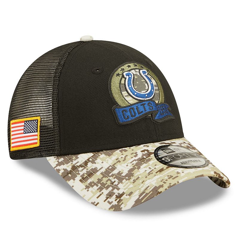 Youth New Era Black/Camo Indianapolis Colts 2022 Salute To Service 9FORTY S