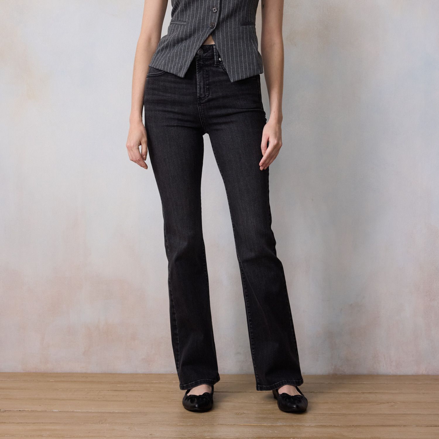 Женские джинсы LC Lauren Conrad Super High Waisted Flare, цвет: Варёный
