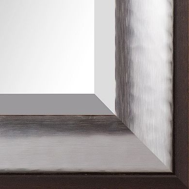 La Pastiche Black Silver Finish Framed Wall Mirror