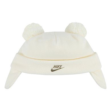 Toddler 2T-4T Nike Pom Pom Ears Trapper Hat and Mittens Set