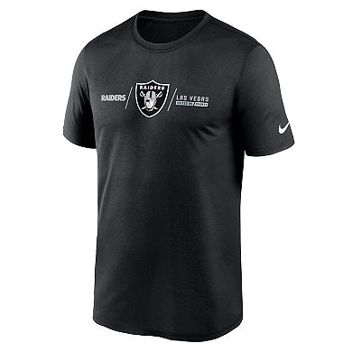 Men's Nike Black Las Vegas Raiders Horizontal Lockup Legend Performance T-Shirt