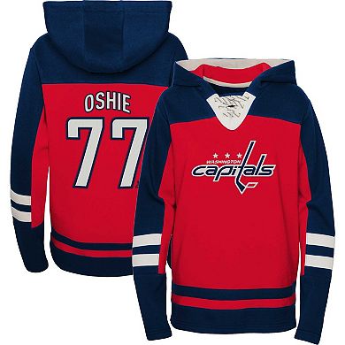 Youth TJ Oshie Red Washington Capitals Ageless Must-Have V-Neck Name & Number Pullover Hoodie