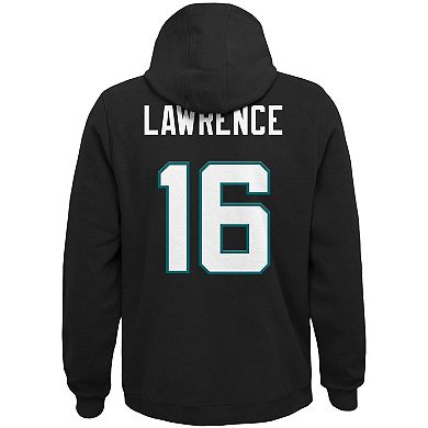 Youth Trevor Lawrence Black Jacksonville Jaguars Mainliner Player Name & Number Pullover Hoodie