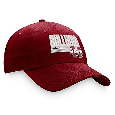 Men's Top of the World Maroon Mississippi State Bulldogs Slice Adjustable Hat