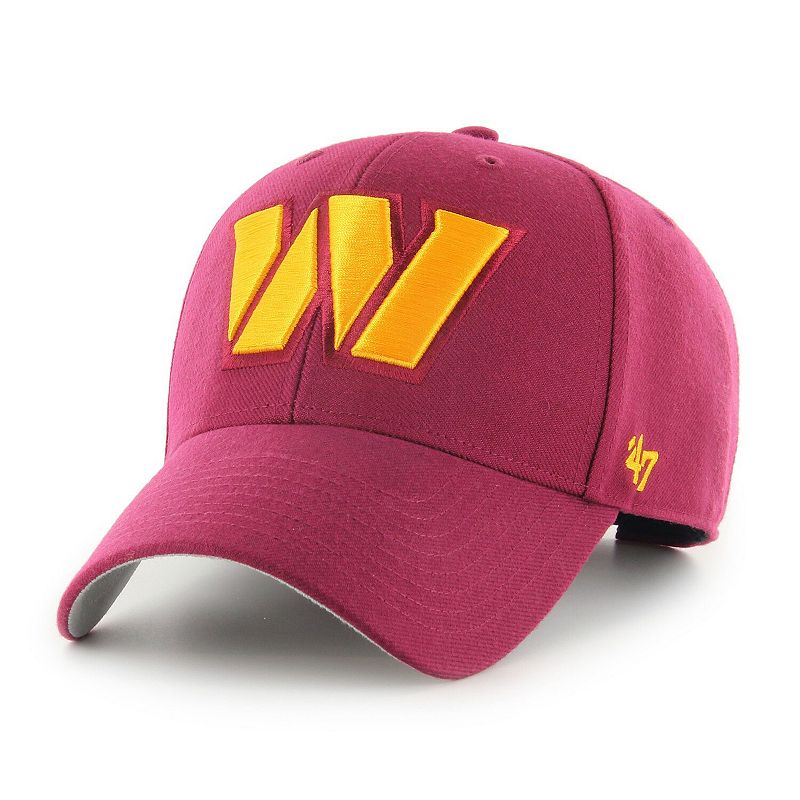 Mens 47 Burgundy Washington Commanders MVP Adjustable Hat, Med Red