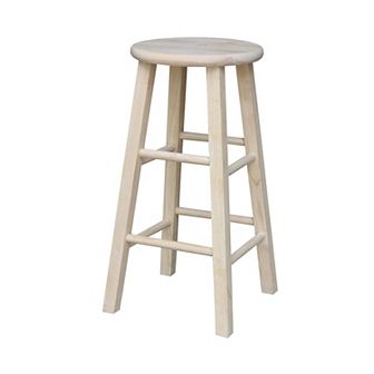 International Concepts 24" Solid Wood Round Top Stool