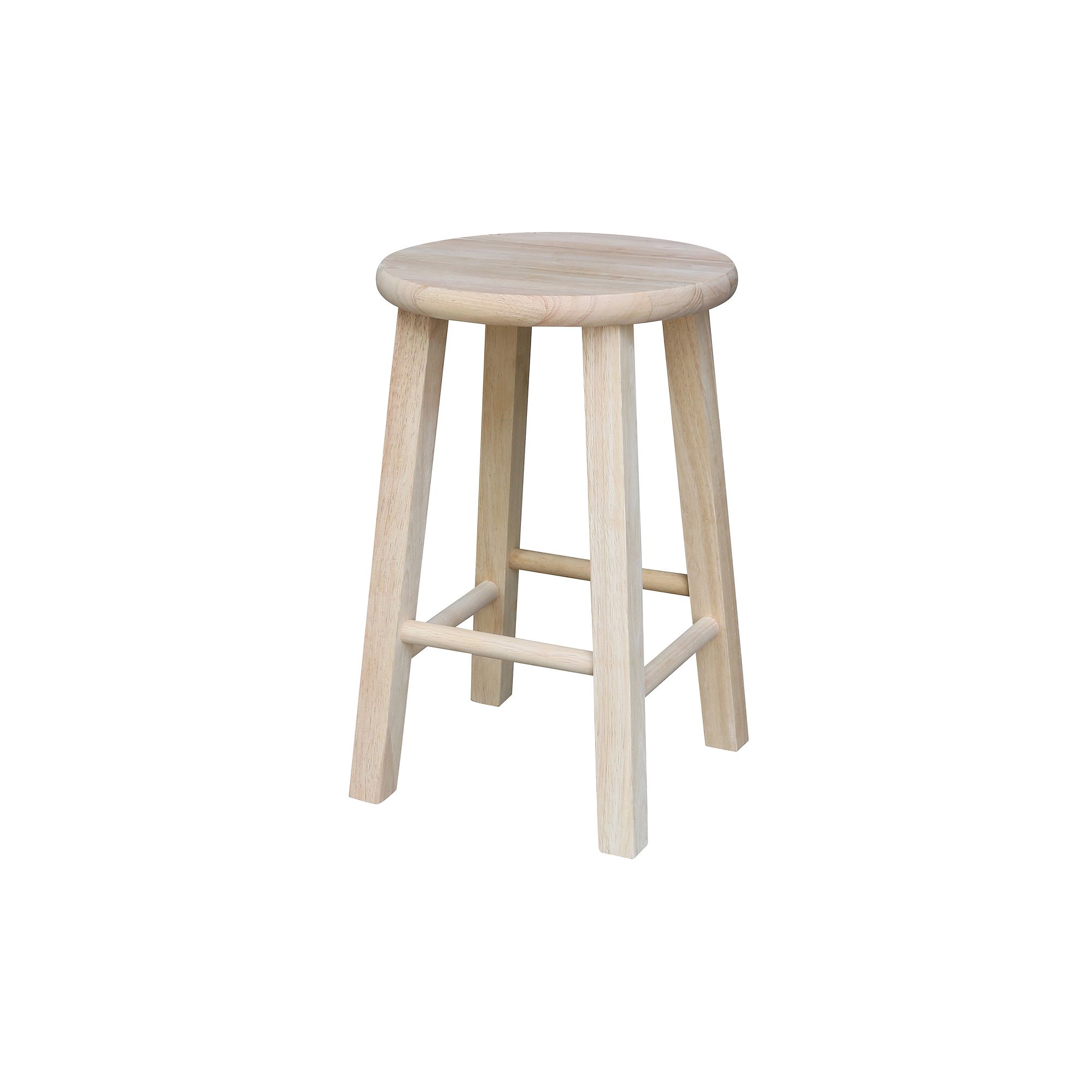 International Concepts 18 Solid Wood Round Top Bar Stool, Multicolor