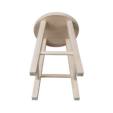 International Concepts 24" Solid Wood Round Top Bar Stool