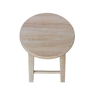 International Concepts 18" Solid Wood Round Top Bar Stool