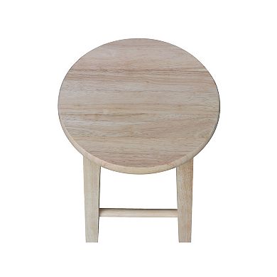 International Concepts 24" Solid Wood Round Top Bar Stool