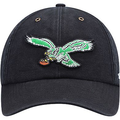 Men's Carhartt x '47 Black Philadelphia Eagles Team Clean-Up Historic Adjustable Hat