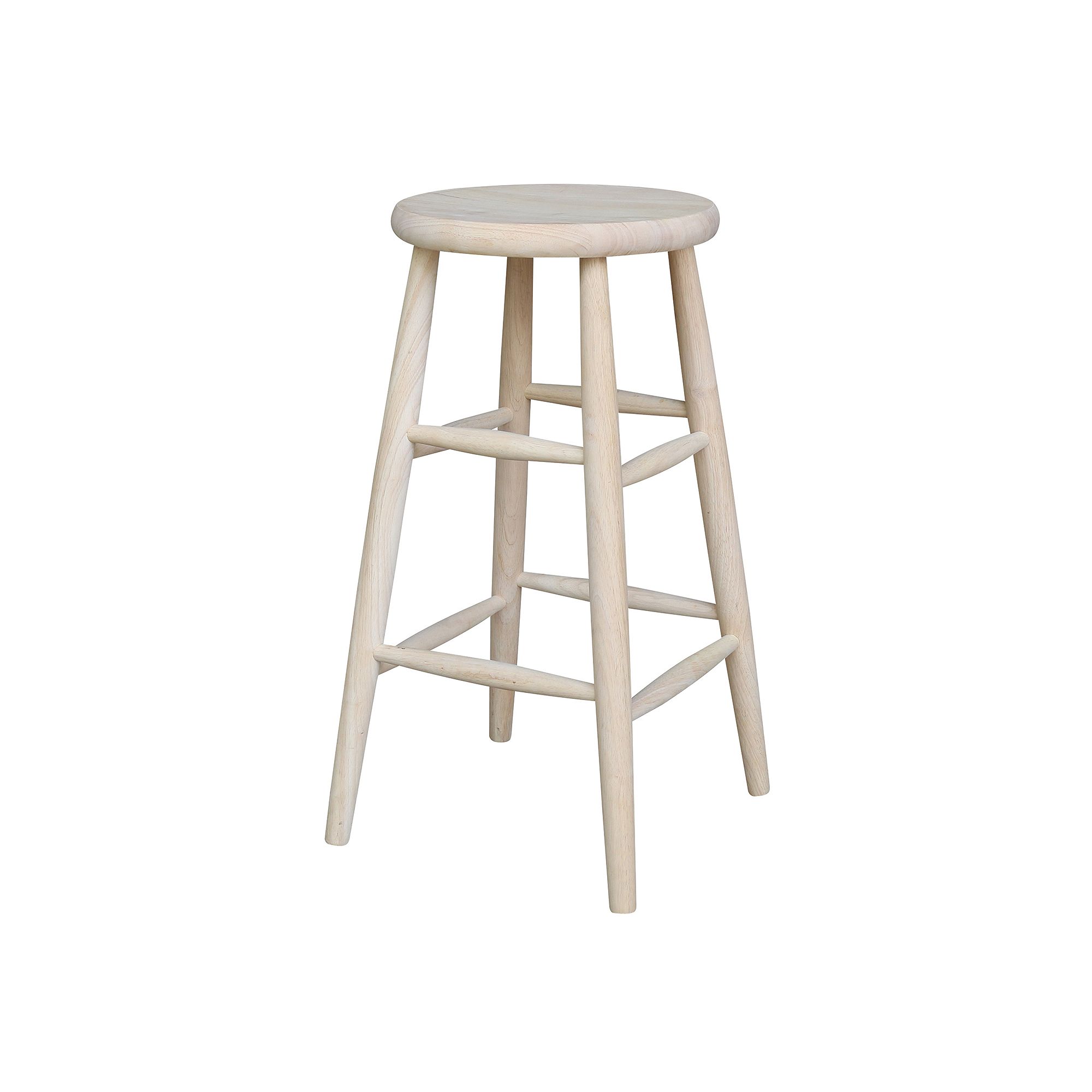 Scooped Seat Bar Stool, Multicolor