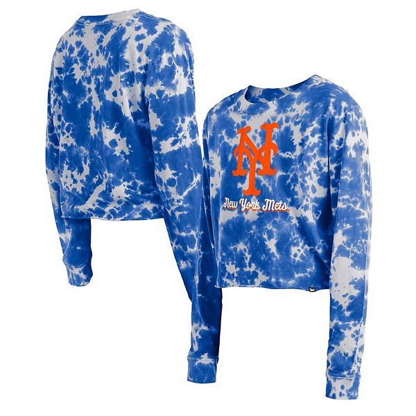 New York Mets New Era Women's Baby Jersey Cropped Long Sleeve T-Shirt -  Royal