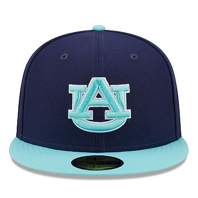 Men's New Era Navy/Light Blue Auburn Tigers 59FIFTY Fitted Hat