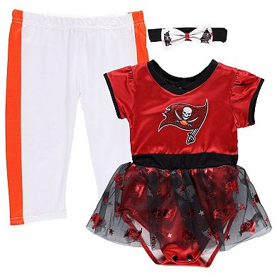 Infant Red/White Tampa Bay Buccaneers Tailgate Tutu Game Day Costume Set