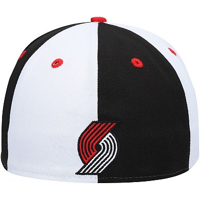 Men's New Era Black/White Portland Trail Blazers Script Pinwheel 59FIFTY Fitted Hat