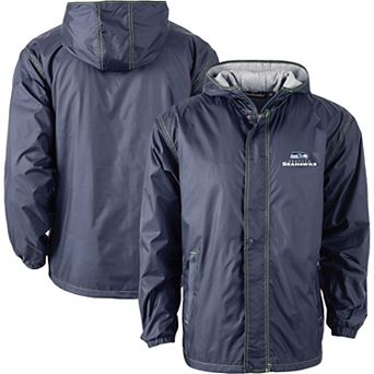Men's Dunbrooke College Navy Seattle Seahawks Big & Tall Legacy Stadium Full-Zip Jacket