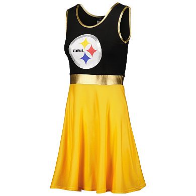 Women's Black/Gold Pittsburgh Steelers Game Day Costume Dress Set