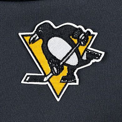 Women's Antigua Black/Gray Pittsburgh Penguins Protect Full-Zip Jacket