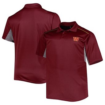 Men's Burgundy Washington Commanders Big & Tall Team Color Polo