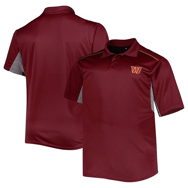 Men's Burgundy Washington Commanders Big & Tall Team Color Polo