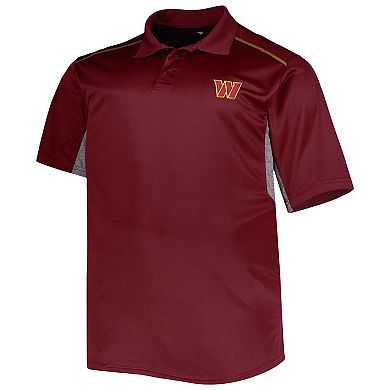Men's Burgundy Washington Commanders Big & Tall Team Color Polo