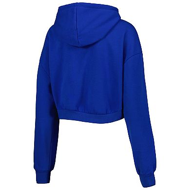 Women's The Wild Collective Royal Buffalo Bills Cropped Pullover Hoodie