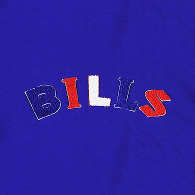 Women's The Wild Collective Royal Buffalo Bills Cropped Pullover Hoodie