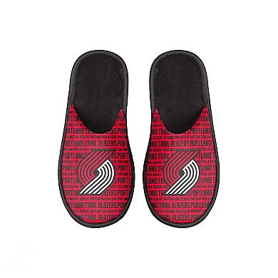 Youth FOCO Portland Trail Blazers Scuff Wordmark Slide Slippers