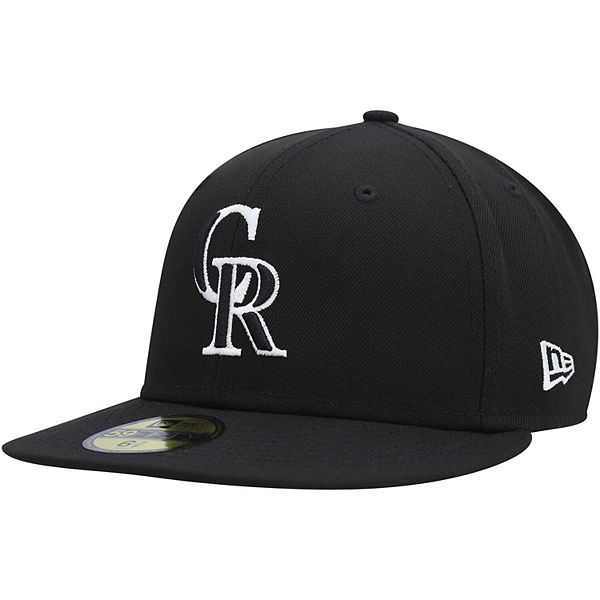 Men's New Era Colorado Rockies Black on Black Dub 59FIFTY Fitted Hat