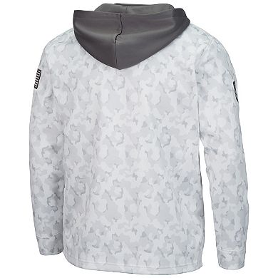 Men's Colosseum Arctic Camo Tennessee Volunteers OHT Military Appreciation Quarter-Zip Hoodie