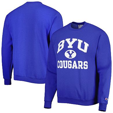 Men's Champion Royal BYU Cougars High Motor Pullover Sweatshirt