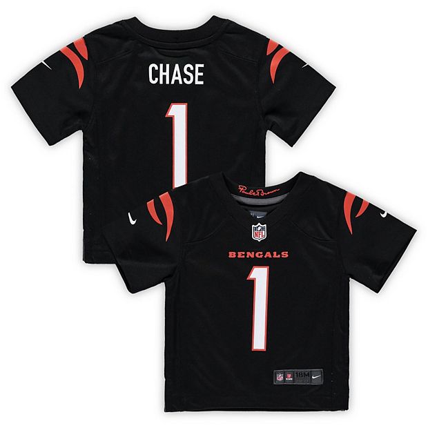 Men's Nike Ja'Marr Chase Black Cincinnati Bengals Player Name & Number  T-Shirt