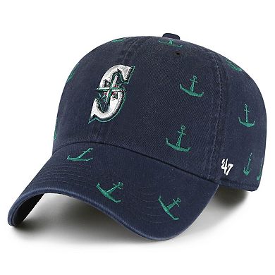 Women's '47 Navy Seattle Mariners Confetti Clean Up Adjustable Hat