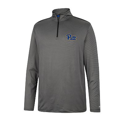 Men's Colosseum Charcoal Pitt Panthers Logo Quarter-Zip Windshirt