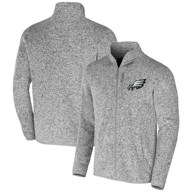 Philadelphia Eagles Women's Plus Size Fleece Full-Zip Hoodie Jacket -  Heather Charcoal