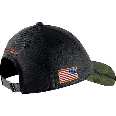 Men's Nike Black/Camo Oklahoma State Cowboys Veterans Day 2Tone Legacy91 Adjustable Hat